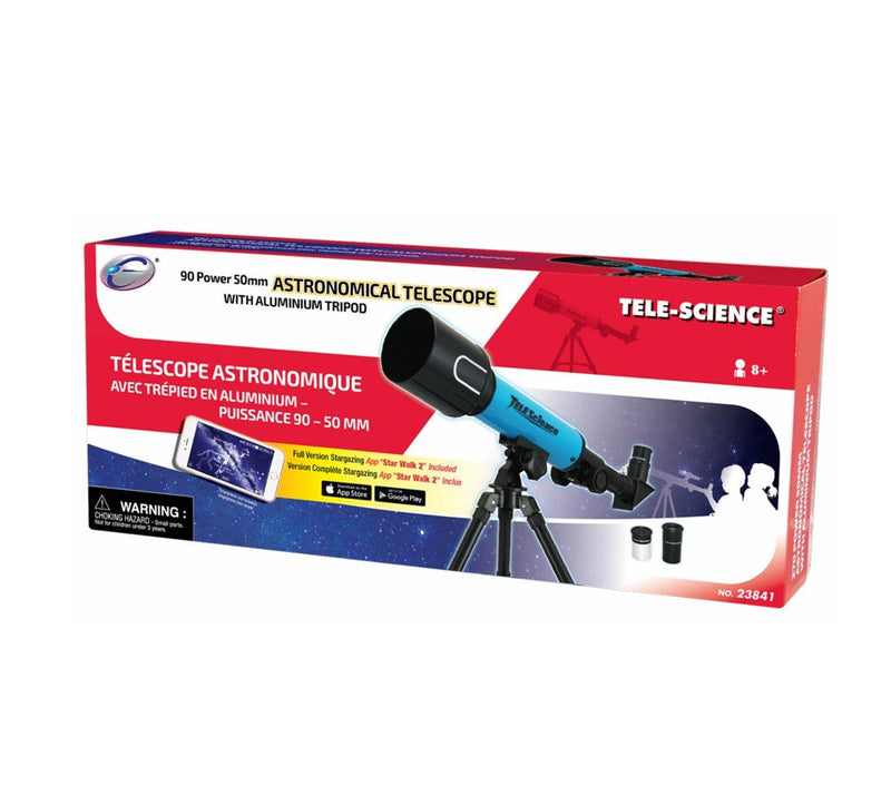 90 Power 50mm Astronomical Telescope with Tripod (7714133147803)
