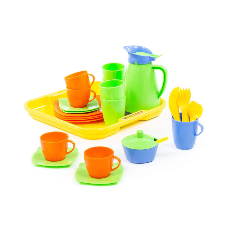 Polesie Kids Dinner and Tea/Coffee Set on Tray 34 Piece (7691512250523)