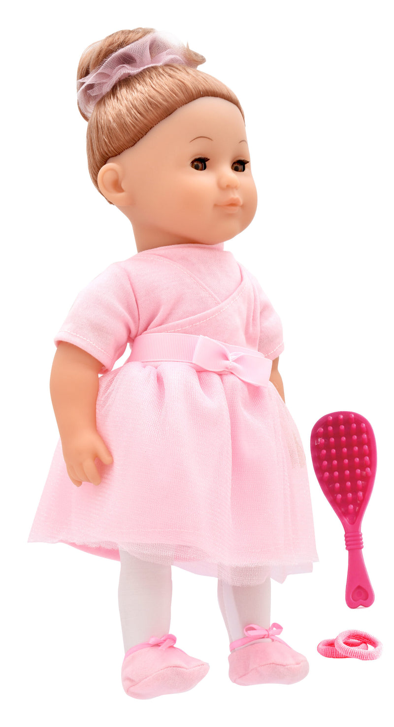 Dollsworld Charlotte Doll With Brunette Upright Bun Hairstyle 36cm (14") (7769895141531)