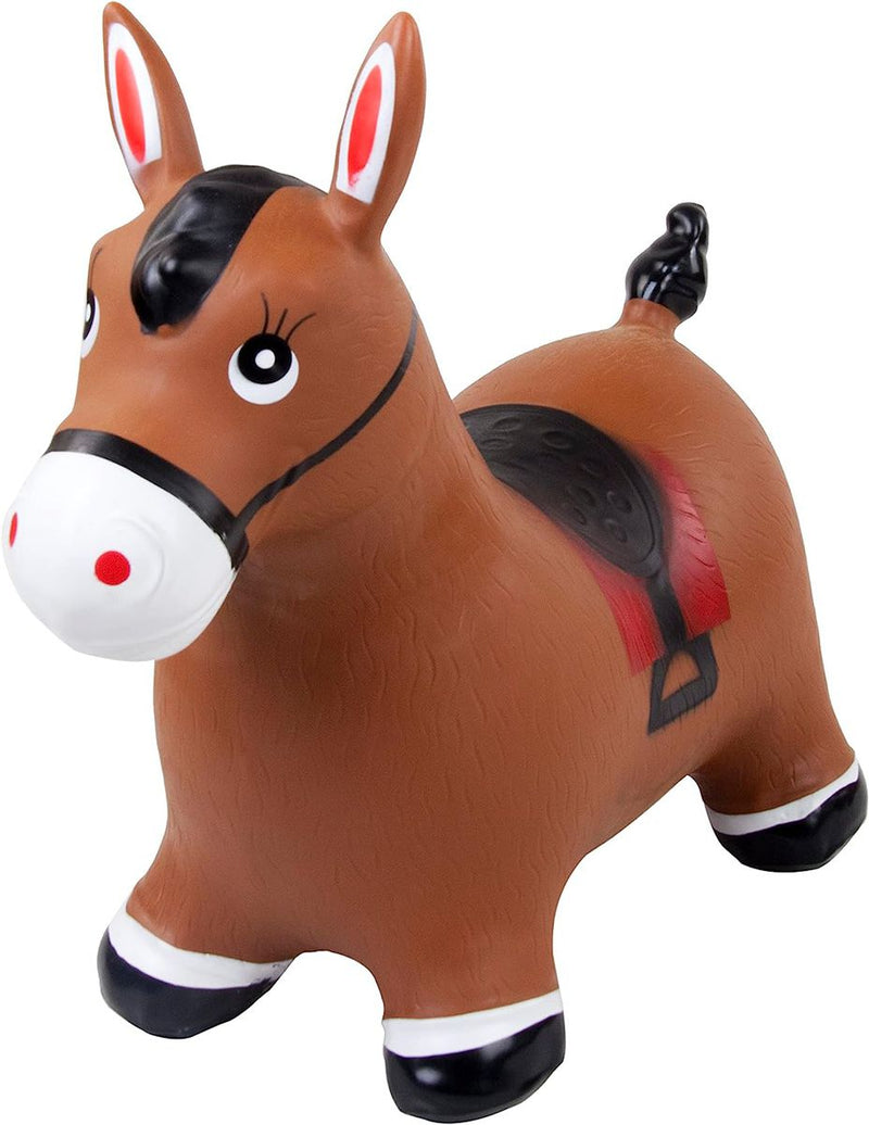 Ride On Hopper Animal Brown Horse With Pump In A Gift Box (7684963303579)