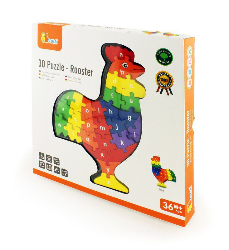 Viga 3D Puzzle Rooster (7030239821979)