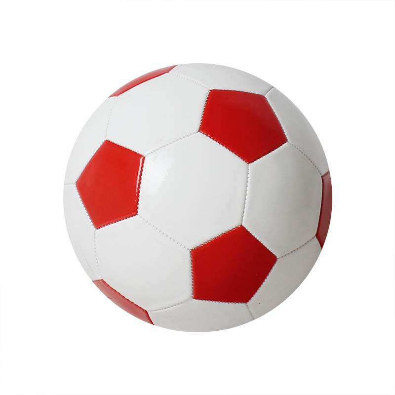 PVC Stitched Soccer Ball (Size 4) Red & White (7529625747611)