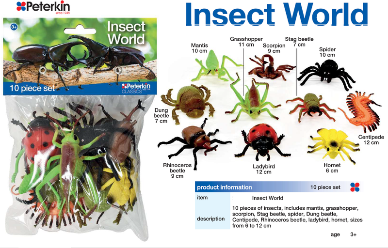 Assorted Insects in a Set 10 pieces (7280484810907)