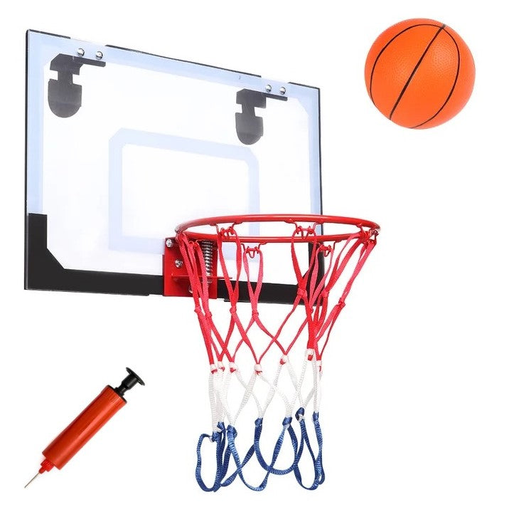 Kids Basketball Hoop Transparent Backboard & Inflatable PVC Basketball (7373315866779)