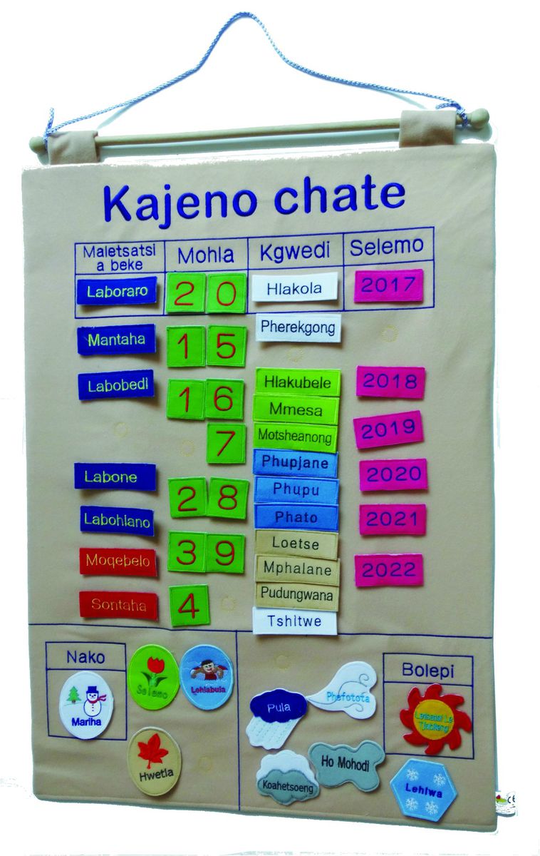 Interactive Sesotho Calendar (includes weather and seasons) (7274277994651)