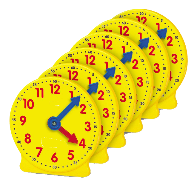 Education Student Clock 10cm set of 6 (7273175941275)