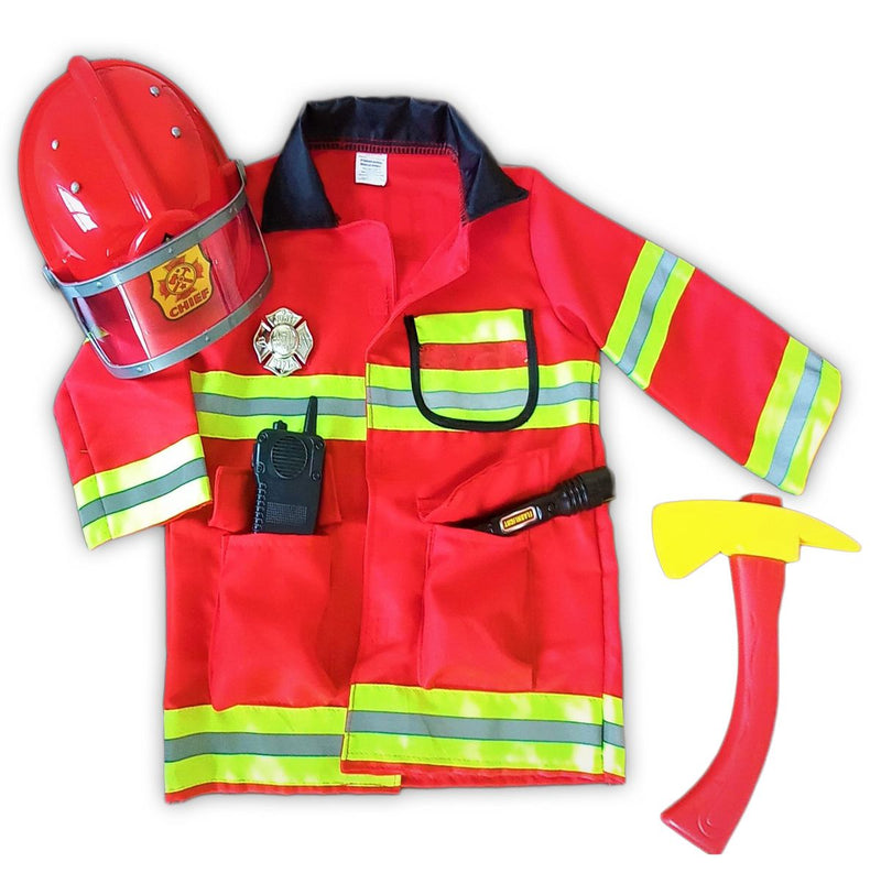 Fireman Costume With Helmet, Torch & Accessories (7273153069211)