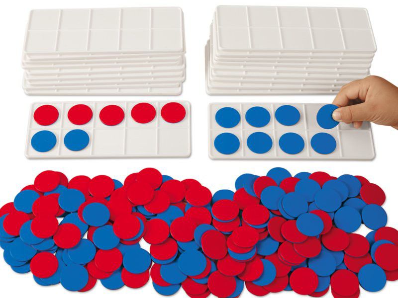 Ten Frame Set With Counters (20 trays, 200 Counters) (7276388319387)