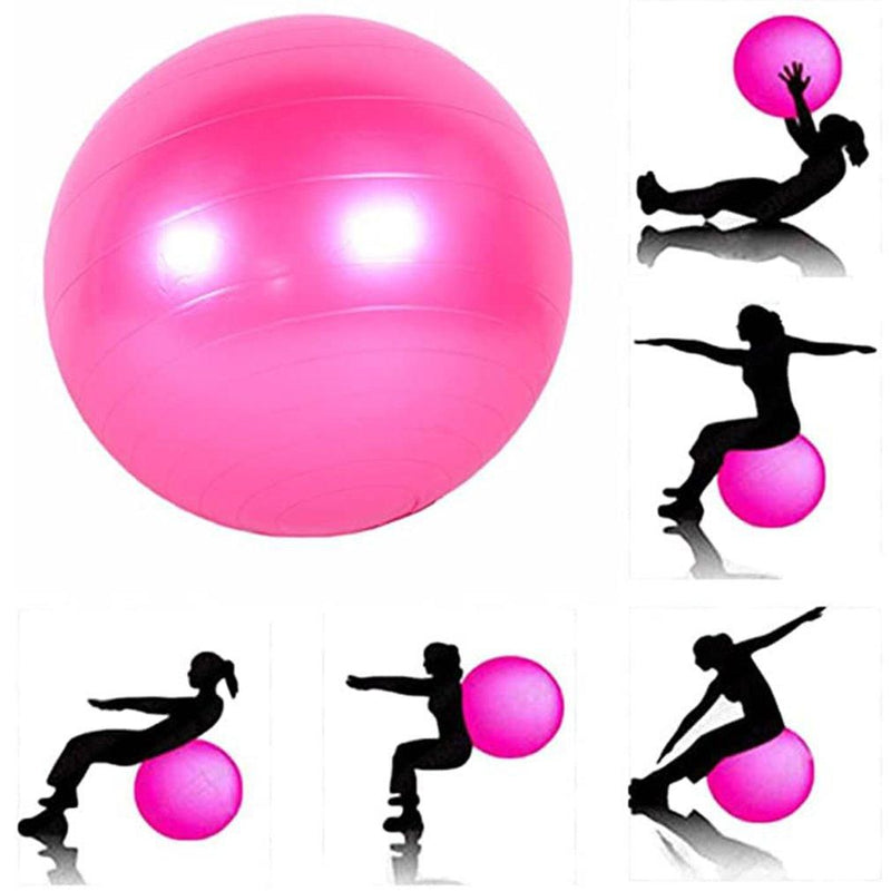 Exercise Yoga Gym Ball Anti Burst - 55cm - Pink (7373315113115)