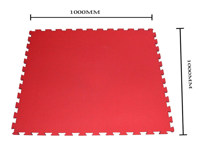 Red Gym Floor Mat Interlocking - 1000x1000x20mm (7273157558427)