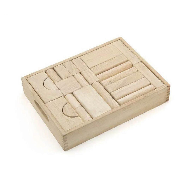Viga Jumbo Wooden Blocks Set 48Pc In Wooden Tray (7030230483099)