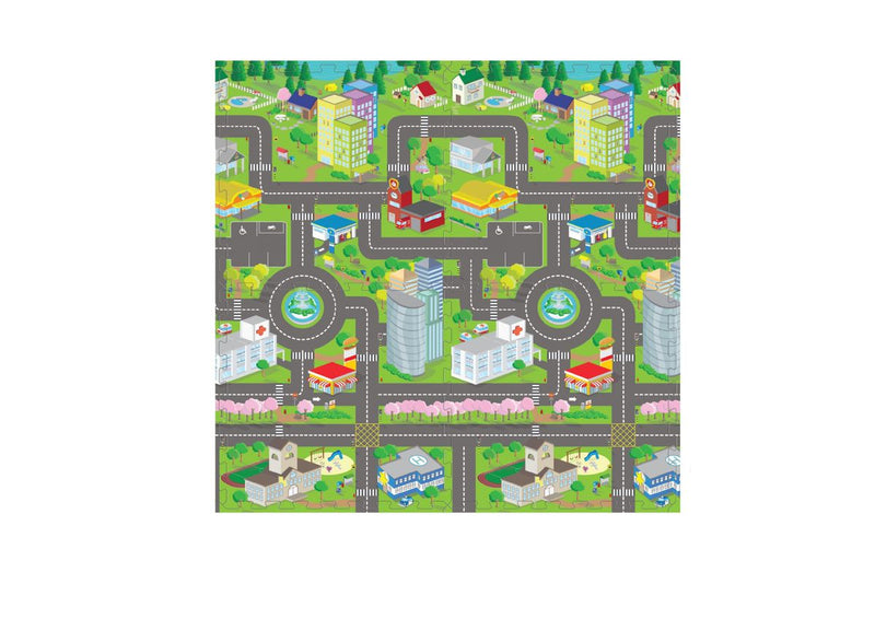 City Map Interlocking Foam Floor Puzzle Play Mat (7030272622747)