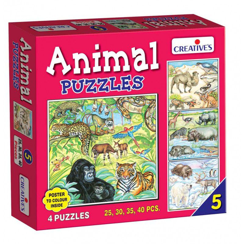 Creatives - 4 Animal Puzzles (Part 5) (25,30,35,40 Pcs) (6907048263835)