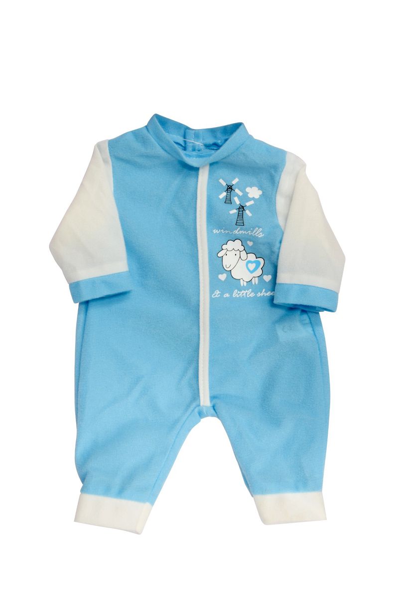 Dollsworld - Doll Clothes - Blue Onesie, Suitable For Dolls Up To 46Cm (6899314622619)