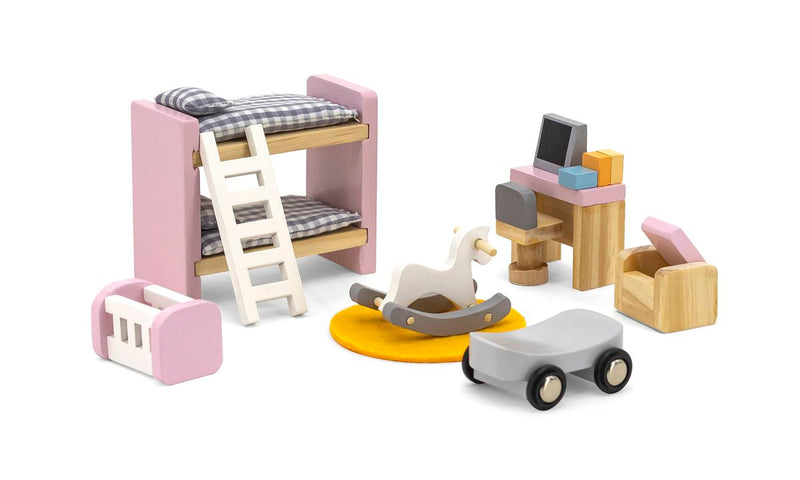 Viga Doll House Kids Bedroom Furniture Playset (7030234185883)