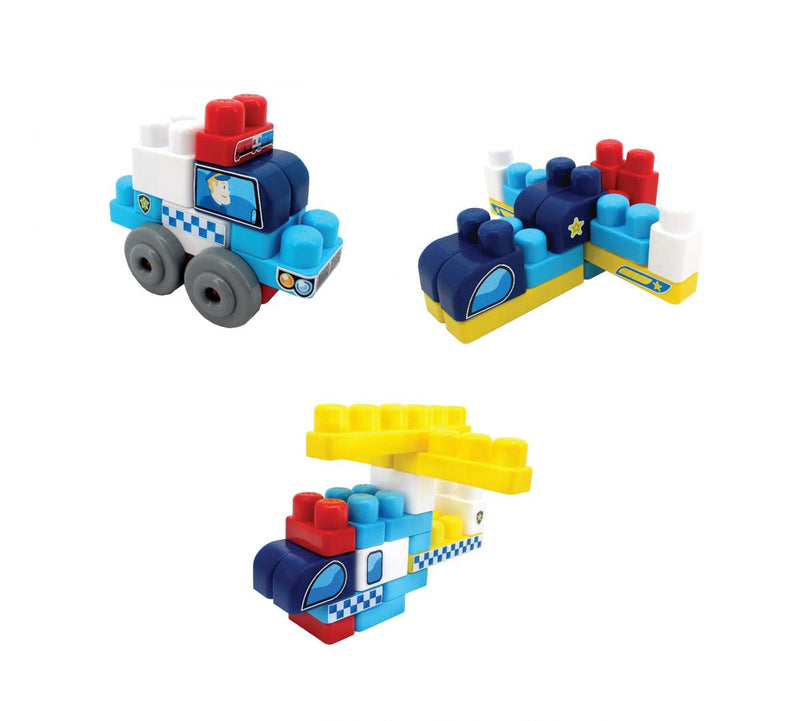 Police Car Plastic Building Blocks With Rounded Edge (7030274818203)