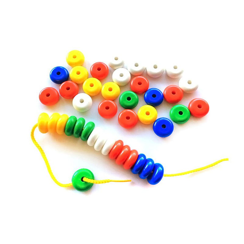 Threading Lacing Abacus Beads With Laces 2,5cm - (100 Piece) (7274243063963)