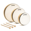 Hand Drum Set With Sticks - Set Of 3 Piece