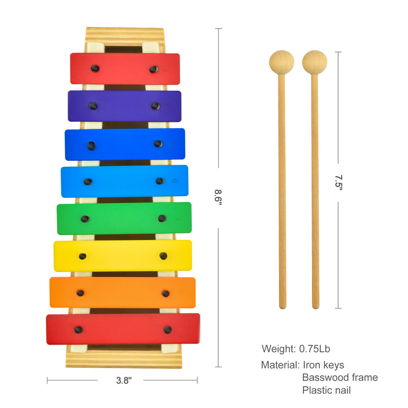 8 Tone Xylophone Music Instrument - Each