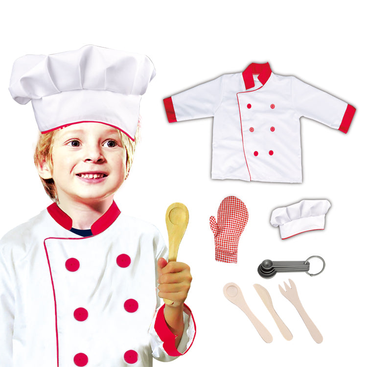 Chef Role Play Costume Double Breast Coat with Chefs Hat