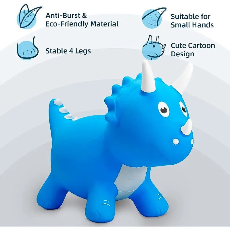 Ride On Hopper Animal Dinosaur With Music Sounds With Pump In Gift Box