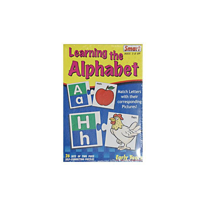 Smart Learning the Alphabet (26 Sets of 2 Piece Self-correcting Puzzles)