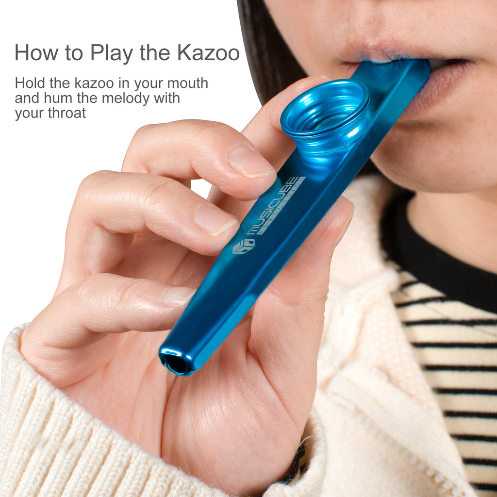 Kuzzo Instrument Metal Kazoo Music Instrument Set of 6 Piece