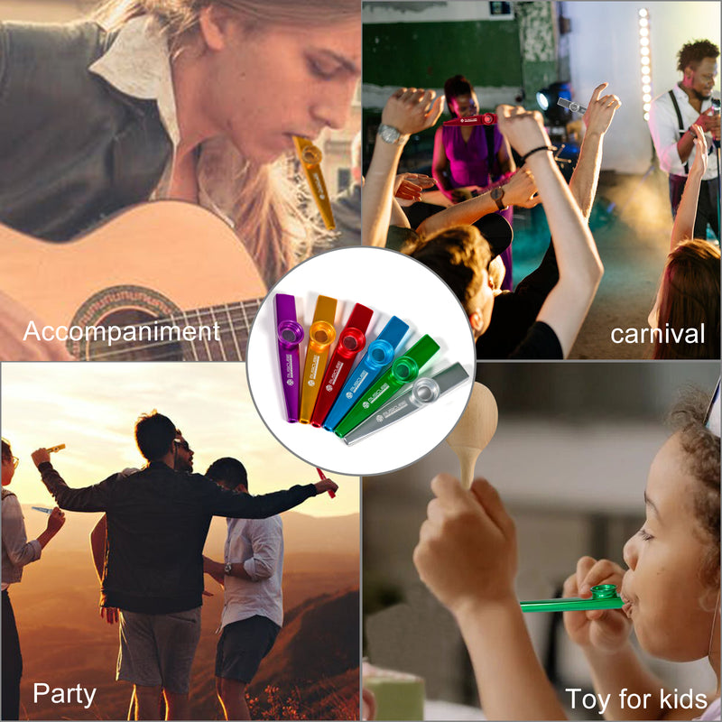 Metal Kazoo Music Instrument Set of 6 Piece
