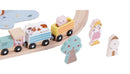 Zookabee Wooden Farm Train Set With Accessories - 34 Piece