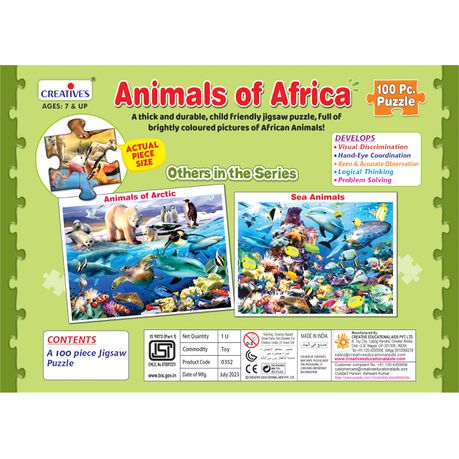 Creatives Animals Of Africa 100 Piece Jigsaw Puzzle (7805489086619)