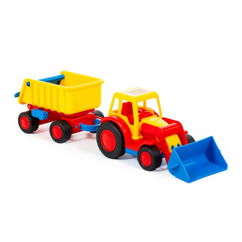 Polesie Tractor with Shovel and Trailer Basics Range (7690764583067)