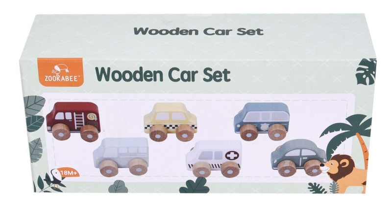 Zookabee Wooden Vehicle Car Set 6pc In a Carry Bag (7802055950491)
