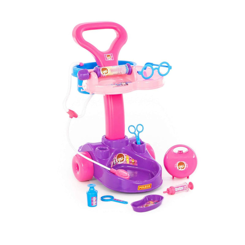 Polesie Pink Doctor Trolley Playset with Accessories (7786126049435)