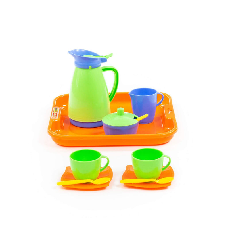 Polesie Kids Tea Coffee Set on Tray 12 Piece (7691496784027)