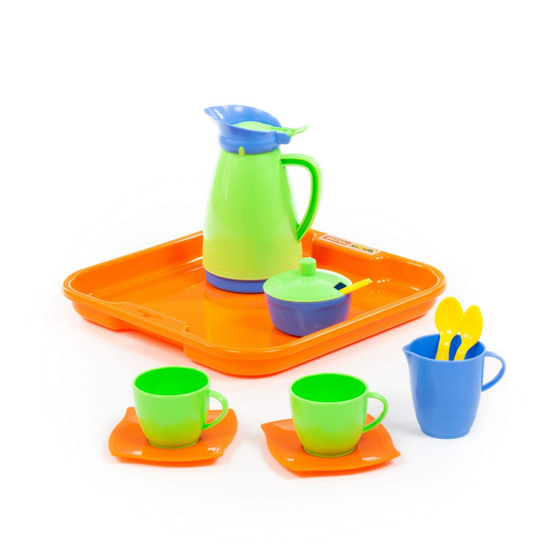 Polesie Kids Tea Coffee Set on Tray 12 Piece (7691496784027)