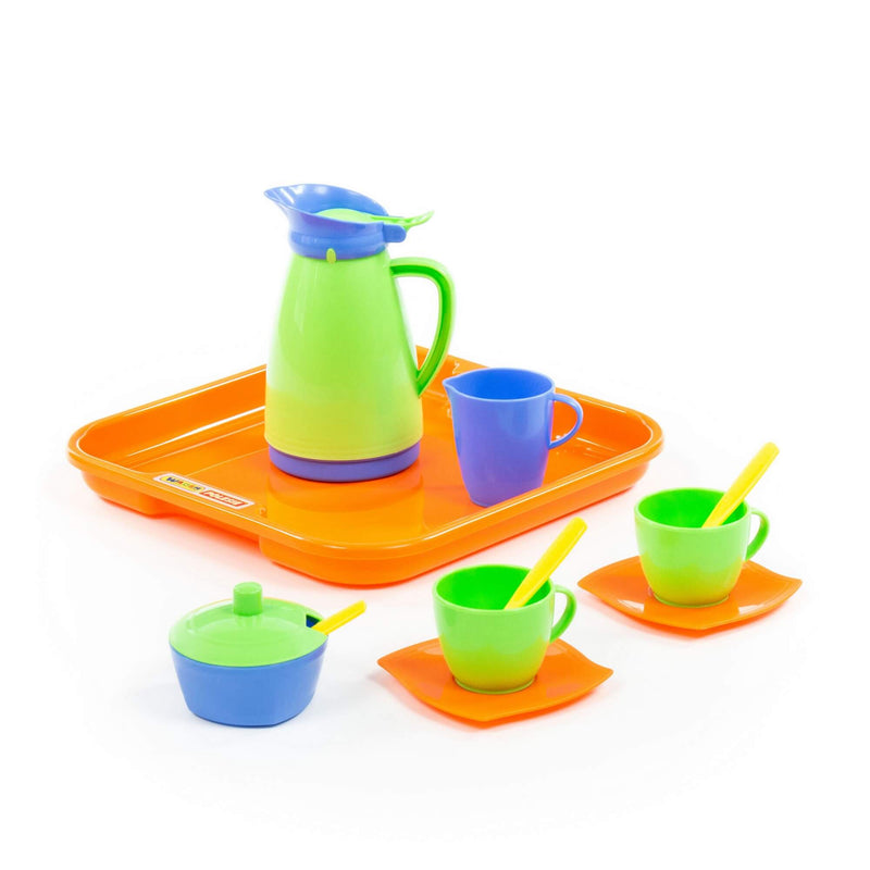 Polesie Kids Tea Coffee Set on Tray 12 Piece (7691496784027)