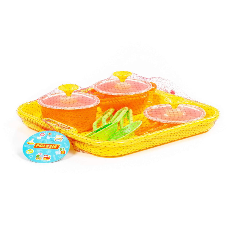 Polesie Kids Kitchen Pot and Pan Cooking Set on Tray 7 Piece (7691513233563)