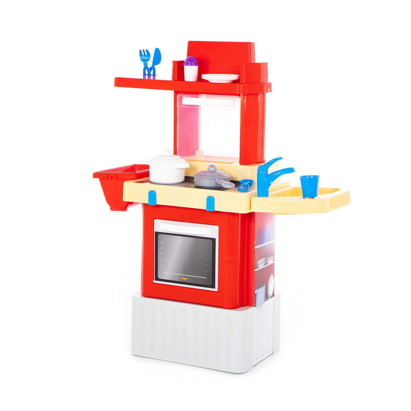 Polesie Infinity Red Toy Kitchen Playset with Microwave (7691522113691)