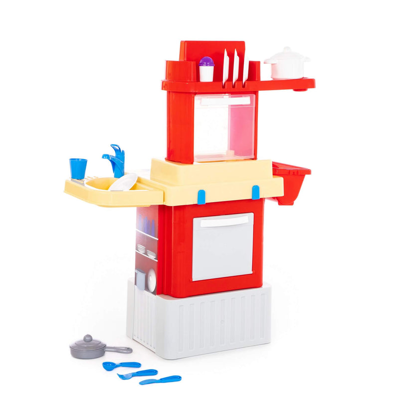 Polesie Infinity Red Toy Kitchen Playset with Microwave (7691522113691)