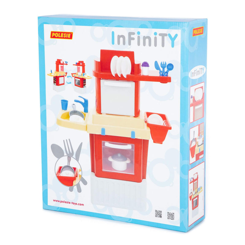 Polesie Infinity Red Toy Kitchen Playset with Microwave (7691522113691)