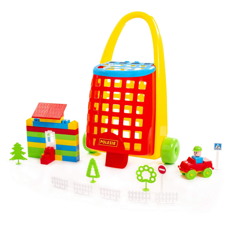 Polesie Building Blocks Construction Playset in Trolley 101 Piece (7694026604699)