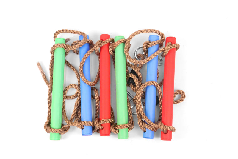 PLAYFREE 6 Step & Swing Climbing Ladder With Metal Hooks