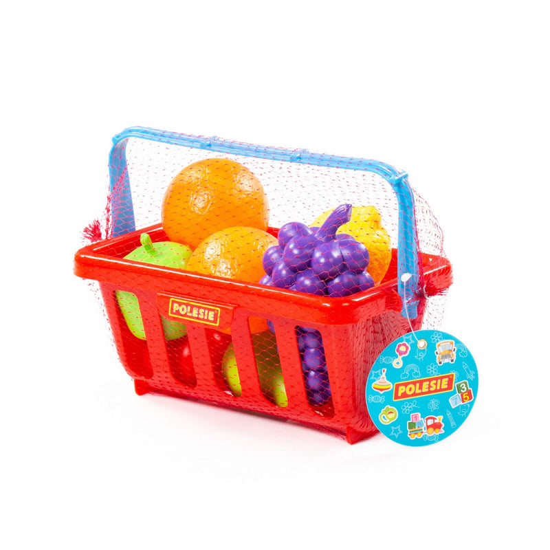 Polesie Plastic Fruit in a Basket Playset 9 Piece (7699308871835)