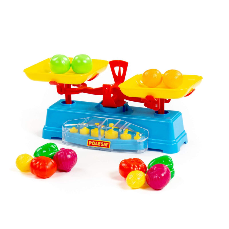 Polesie Balancing Scale Playset with Weights and Play Food 12pc