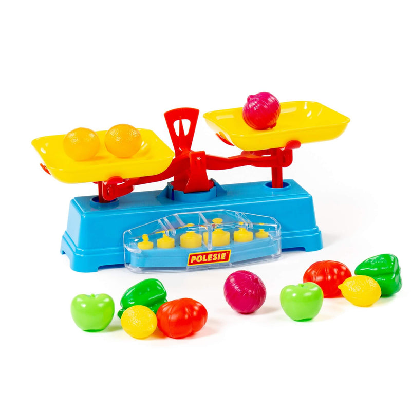 Polesie Balancing Scale Playset with Weights and Play Food 12pc