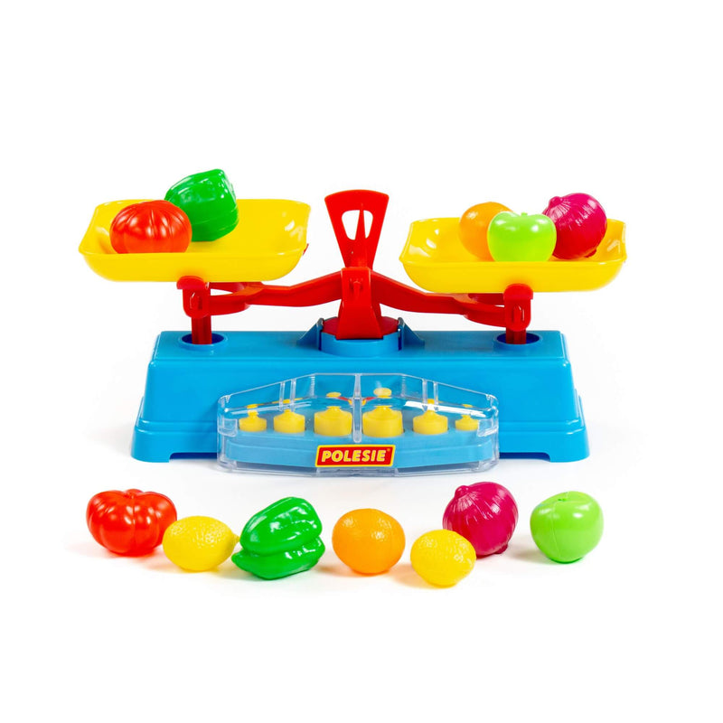 Polesie Balancing Scale Playset with Weights and Play Food 12pc
