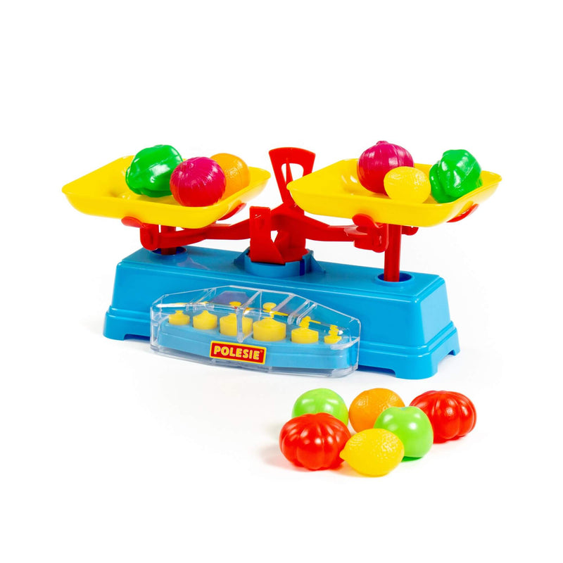 Polesie Balancing Scale Playset with Weights and Play Food 12pc