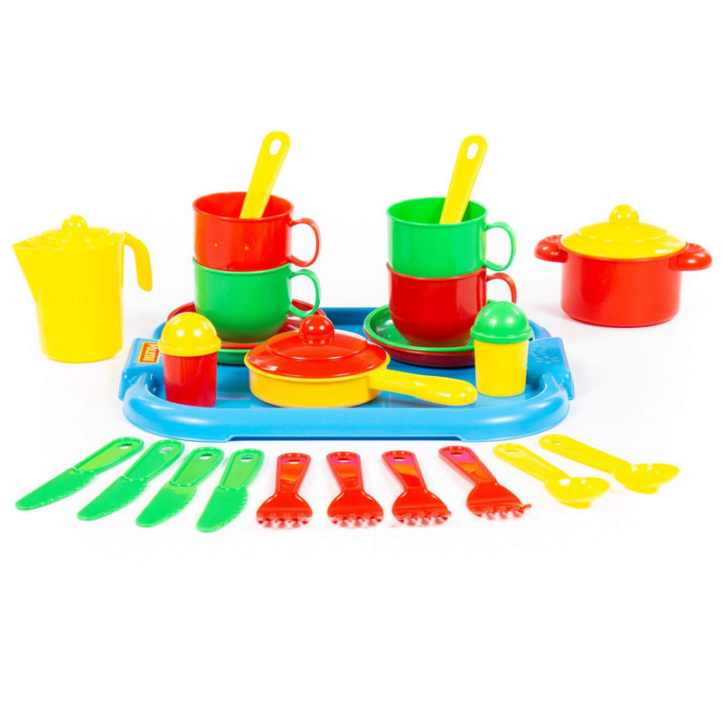 Polesie Toy Cooking Pot and Tea Set on Tray (7700999209115)