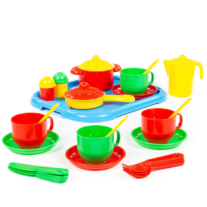 Polesie Toy Cooking Pot and Tea Set on Tray (7700999209115)