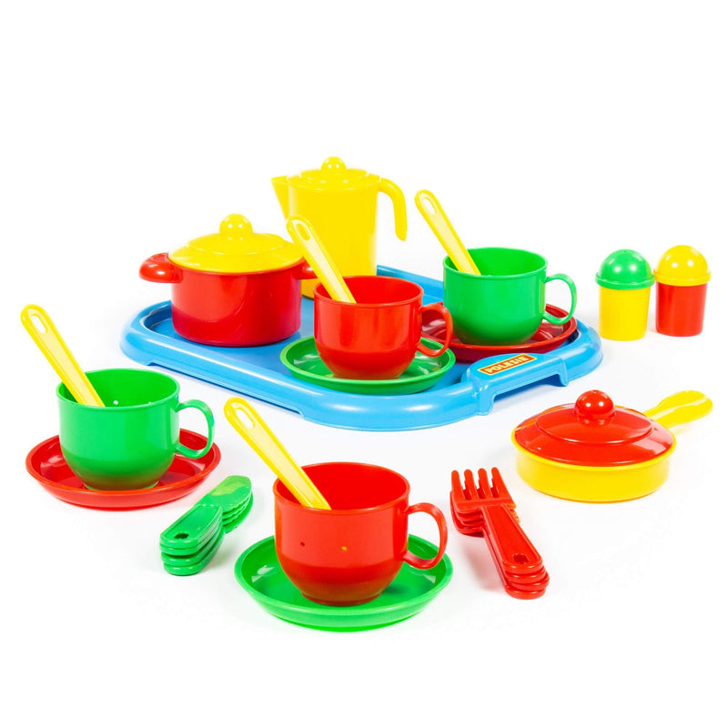 Polesie Toy Cooking Pot and Tea Set on Tray (7700999209115)